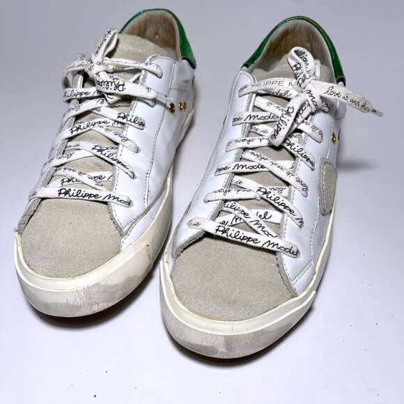 Philippe Model Distressed Leather Sneakers - Picture 7 of 16